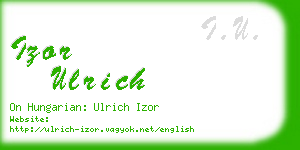 izor ulrich business card